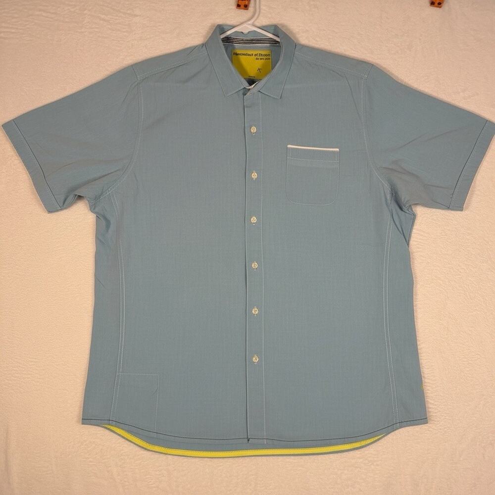 Descendant of‎ Thieves Short Sleeve 2XL Light Blue Shirt. Rare, Handcrafted